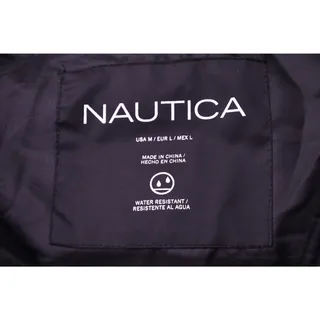 Photo of Nautica Women’s Medium Black Hooded Puffer Jacket Water Resistant Winter Coat