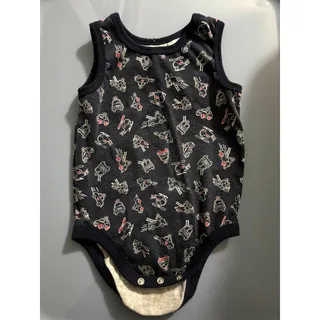 Photo of Garanimals Sleeveless Navy Bodysuit Infant Size 18 M Novelty Print