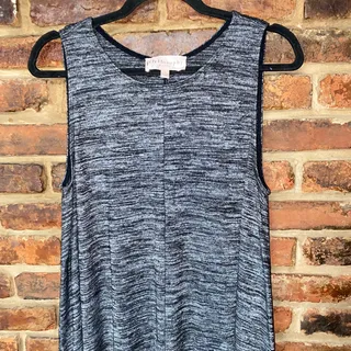 Photo of Philosophy Grey Space Dye Sleevless Cut & Sew Mini Dress Women's Size Large
