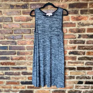 Photo of Philosophy Grey Space Dye Sleevless Cut & Sew Mini Dress Women's Size Large