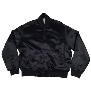 Photo of Vintage 1980s MTV Music Television Empire Satin Bomber Jacket XL Embroidered