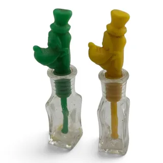 Photo of Vintage Disney Goofy Figural Dauber Mini Perfume Bottles Pair Hard to Find