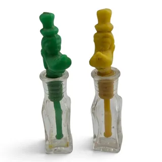 Photo of Vintage Disney Goofy Figural Dauber Mini Perfume Bottles Pair Hard to Find