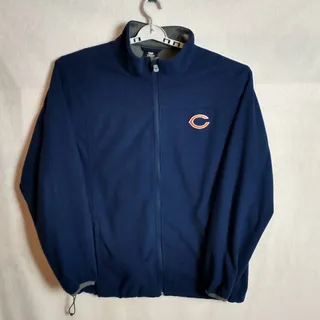 Photo of NFL Team Apparel Chicago Bears Full Zip Softshell Fleece Jacket Mens XL Navy