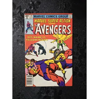 Photo of Marvel Comics Group Marvel Super Action #20 Starring The Avengers 1980 Newsstand