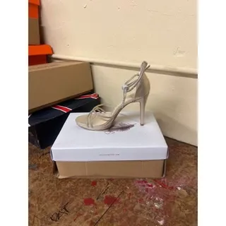 Photo of Jessica Simpson Rhinestone Strappy Heels Champagne Size 8.5