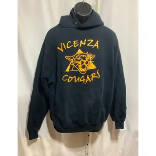 Photo of Vintage Vicenza Cougars Italy Hoodie Men XL Black Caserma Ederle Army Base DODDS
