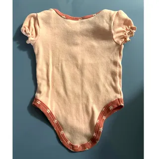 Photo of Nicole Miller Short Sleeve Graphic Bodysuit Infant Girls Size 0/3 Months Peach