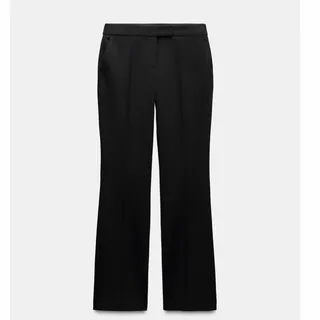 Photo of ZARA 8605/595 Flared Highwaist Black Dress Pants Small 4 6 NWT