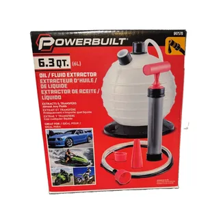 Photo of Powerbuilt 647570 6.3 Quart (6 Liter) Manual Oil & Fluid Extractor Pump