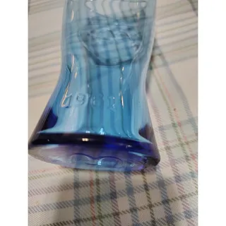 Photo of Vintage 1961 Blue Glass McDonald 16oz Retro Collector Drinking Glass
