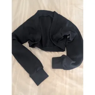 Photo of Womans Black Knit Open Front Bolero Shrug Cardigan Size XL