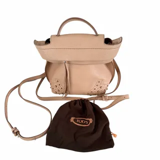 Photo of Tod's Wave Bag Mini Studded Blush Pink Leather Convertible Satchel w/ COA