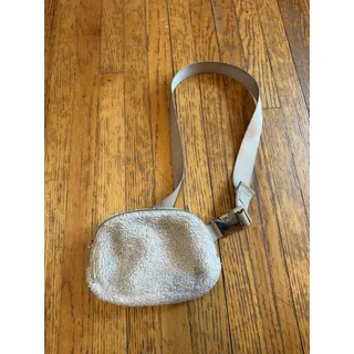 Photo of Lululemon Everywhere Belt Bag One Size Beige Fleece Sherpa Crossbody Sling Zip