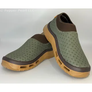Photo of Fishing Boat Deck Shoes Neoprene Collar Men's Size 8 Sage Water Slip Resistant