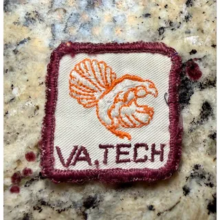 Photo of Vintage Virginia Tech Hokies Gobblers Embroidered Patch Lot of 2 VA Tech