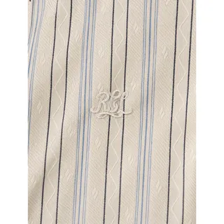Photo of Ralph Lauren Cream Blue Striped Button Down Shirt EUC Size Small