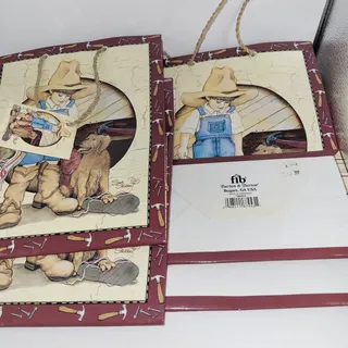 Photo of Sue Skeen Daddy's Boots Gift Bags 10x7.5 Corded Handles (Set of 4) Burton