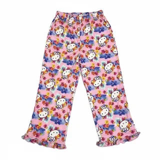 Photo of Hello Kitty Girls Pajama Pants Size 10 12 Pink Floral Lounge Sleep Pants Sanrio