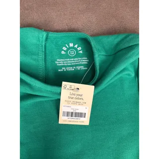 Photo of NWT Primary Cozy Dress Jade Green Girls Size 12 Long Sleeve #1175