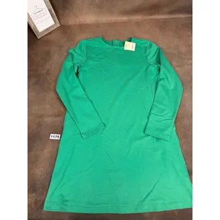 Photo of NWT Primary Cozy Dress Jade Green Girls Size 12 Long Sleeve #1175