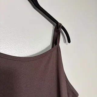 Photo of Fashion Bug Brown Y2K Tank Top Adjustable Spaghetti Strap - Women's Plus Size 1X