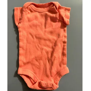Photo of Girls Short Sleeve Peach Newborn Bodysuit 100% Cotton