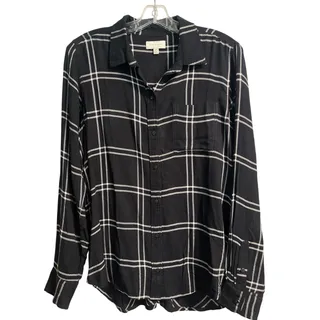 Photo of Lucky Brand Plaid Boyfriend Shirt