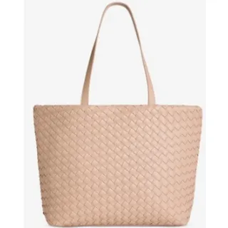 Photo of On 34th XL Blush Nude Woven Tote NWT Polka Dot Lining Tote/Laptop Compatible Bag