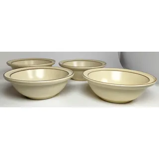 Photo of Pfaltzgraff Village Soup Bowls Set of 4 6" USA Brown Rim Replacement Country