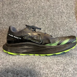 Photo of Salomon Mens 12 Glide Max TR Trail Running Shoes Black Green Hiking Sneakers