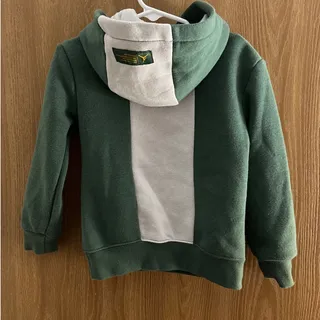 Photo of Boys Air Jordan Hooded Colorblock Pullover Toddler Size 2T Green Gray Yellow