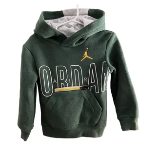 Photo of Boys Air Jordan Hooded Colorblock Pullover Toddler Size 2T Green Gray Yellow