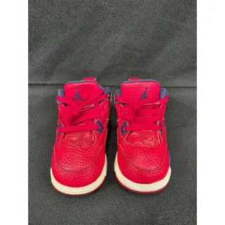 Photo of Nike Air Jordan 4 Retro SE FIBA Leather Red Navy Toddler Size 7C