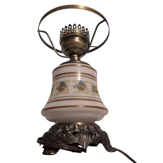 Photo of Vintage Quoizel Abigail Adams Hurricane Table Lamp 1973 glass top not included