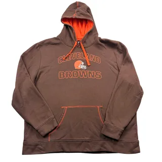 Photo of Cleveland Browns Hoodie 3XL XXXL Fanatics Hooded Sweatshirt NFL Brown Orange