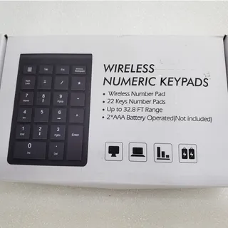 Photo of Wireless Numeric Keypad 22-Key Numpad (Model: RF22 / Black)