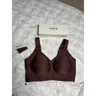 Photo of VertVie Womens 38D Brown Seamless Wireless Bra Full Coverage Padded Comfort NWT