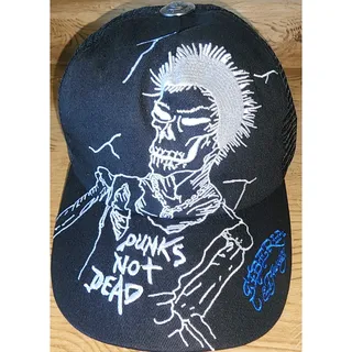 Photo of Ed Hardy x Siberia Hills Punks Not Dead Zombie Snapback Trucker Hat Black New