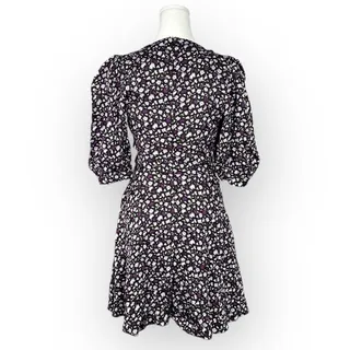 Photo of Chinti & Parker Gabriel Floral Mini Dress Women's 10 Black Purple Floral RTR