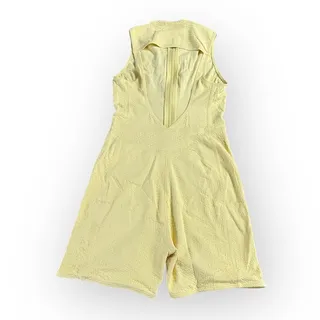 Photo of GIGI C Activewear Revolve Keelan Romper Women's Medium Butter Yellow Sleeveless