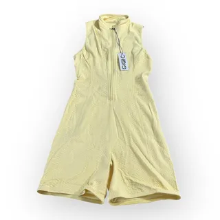 Photo of GIGI C Activewear Revolve Keelan Romper Women's Medium Butter Yellow Sleeveless