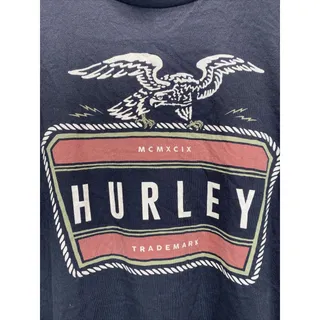 Photo of Hurley Black Eagle Graphic Short Sleeve Logo T-Shirt Men's XL 48 Chest Tee