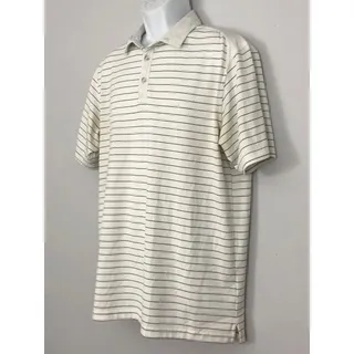 Photo of Callaway Opti-Dri Golf Polo Mens XL White Black Striped Breathable Outdoor Shirt