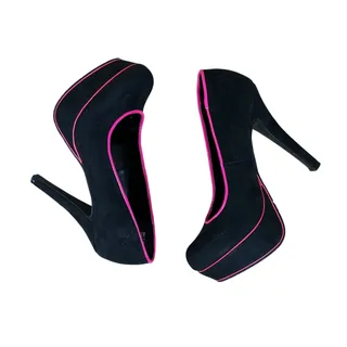 Photo of Vintage Y2K Candie’s Heels Women’s 5M Black Pink Platform Stiletto Bratz Style