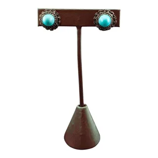 Photo of RARE 1948 Egyptian Poison Earrings Secret Compartment Clip On Vintage