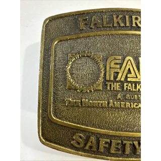Photo of Falkirk Mining Company Safety Award Brass Belt Buckle North American Coal Corp