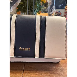 Photo of Stauer Structured Color-Block Stripe Crossbody Flap Handbag NWOT Women’s
