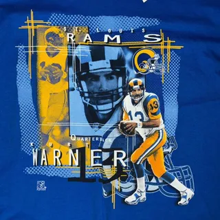Photo of Vintage Kurt Warner St. Louis Rams T-Shirt Size XL NWT