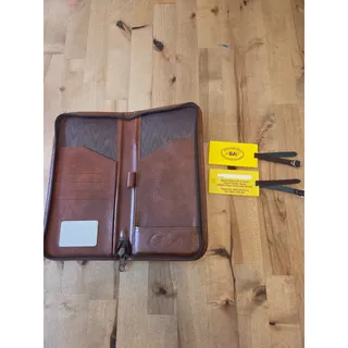Photo of Vintage Abercrombie & Kent Leather Travel Wallet and Luggage Tags Set NWOT